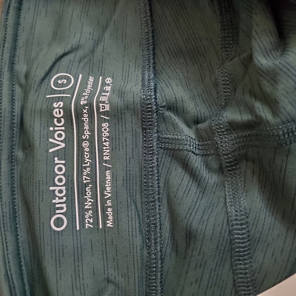 NWT Outdoor Voices Flex 7/8 High Rise Waisted Leggings Evergreen - Picture 6 of 6